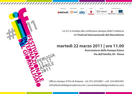 Perugia, Festival Internazionale del Giornalismo dal 13 al 15 aprile