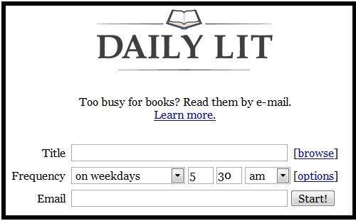 DailyLit: leggi un libro dalla tua e-mail