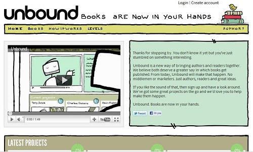 Unbound, il lettore finanzia il libro. Ed in cambio...