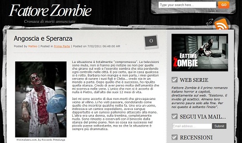 Fattore Zombie, arriva in rete il romanzo a puntate