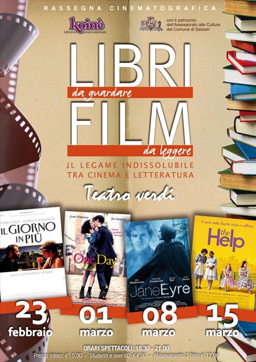 Libri da guardare, Film da leggere da oggi a Sassari