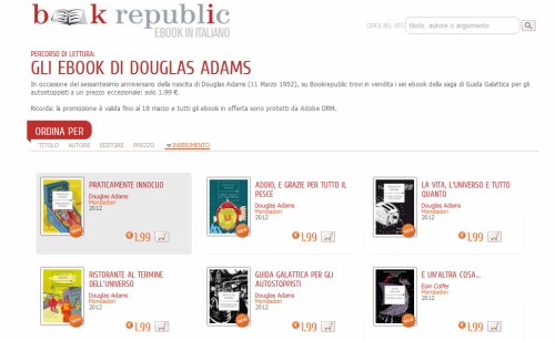 Guida galattica per gli autostoppisti in offerta su Bookrepublic