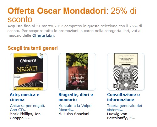 Libri scontati: 25% di sconto sugli Oscar Mondadori