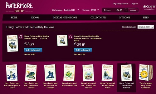 Ebook di Harry Potter disponibili per il download su Pottermore