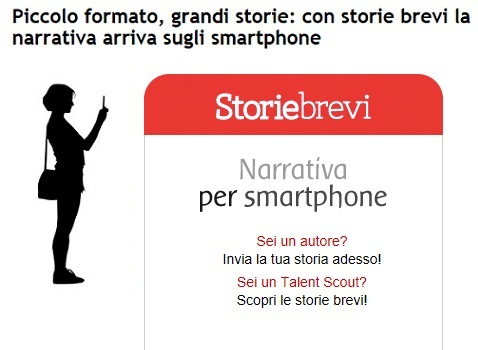 Letteratura su smartphone: nasce Storiebrevi