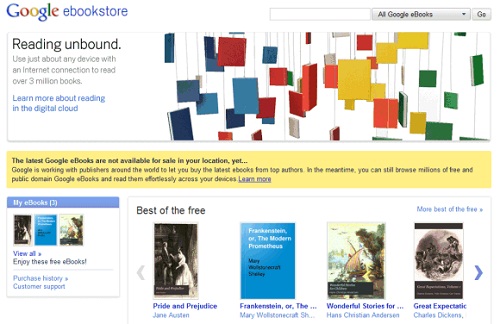 google ebooks ridimensiona servizio