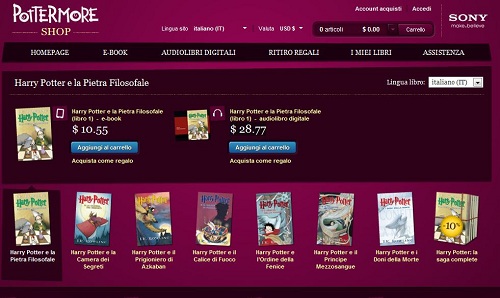 Harry Potter in italiano sbarca su Pottermore in formato ebook