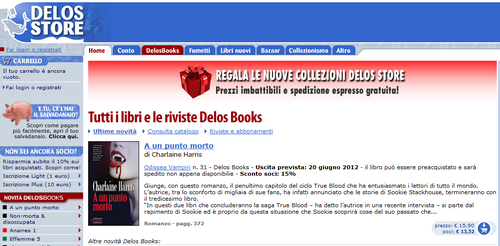 Delos Book, aiuti per il terremoto in Emilia