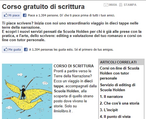 Corso di scrittura gratis on line su ilmiolibro.it