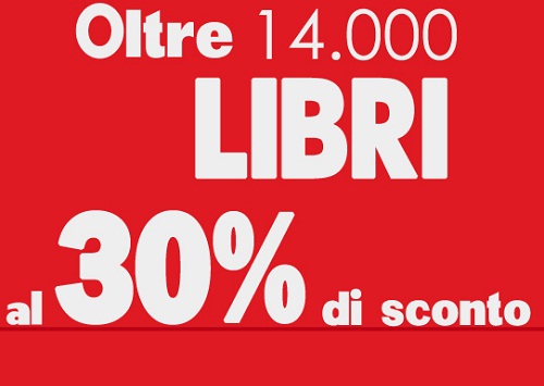 Libri in offerta: 14.000 volumi al 30% di sconto