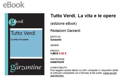 Ebook gratis: in regalo Tutto Verdi