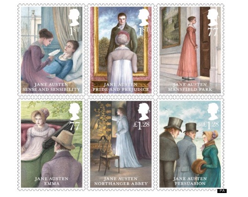 Jane Austen, francobolli dedicati a lei nel bicentenario