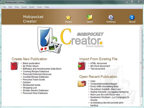 Come creare ebook con Mobipocket Creator