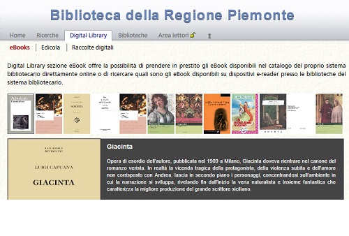 Prestito di eBook inaugurato da Biblioteca Regione Piemonte