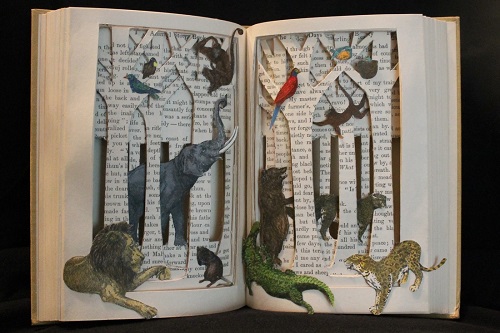 Magia e origami, sculture dai libri di Jordi Harvey-Brown