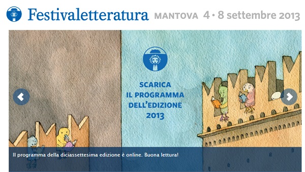 Festivaletteratura Mantova, dal 4 all'8 settembre 2013